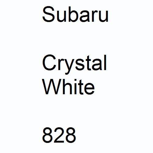 Subaru, Crystal White, 828.